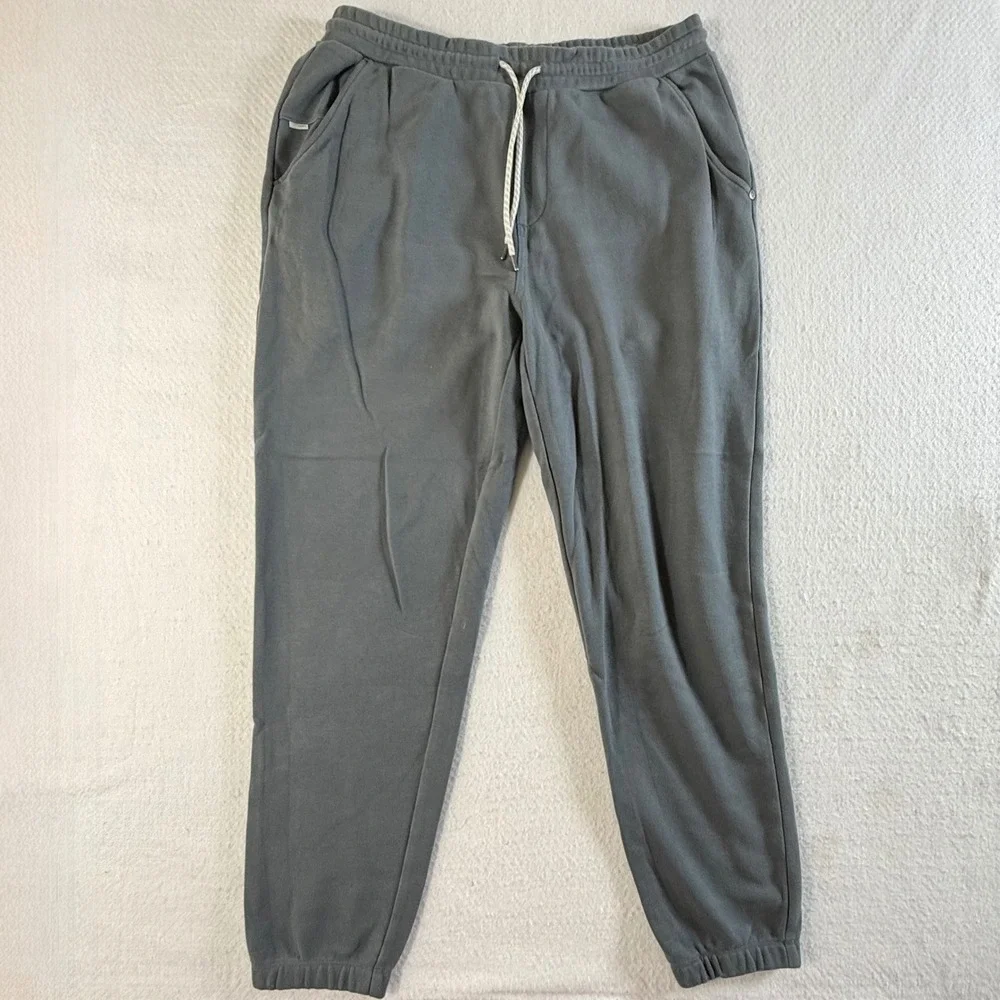 Vuori Sweatpants Mens Large Fleece Jogger Drawstring Charcoal Gray